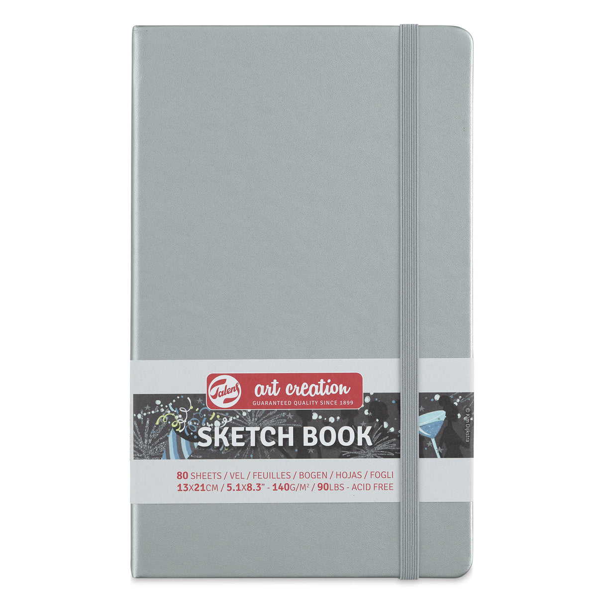 Sketch Book 5.1" x 8.3" Shiny Silver