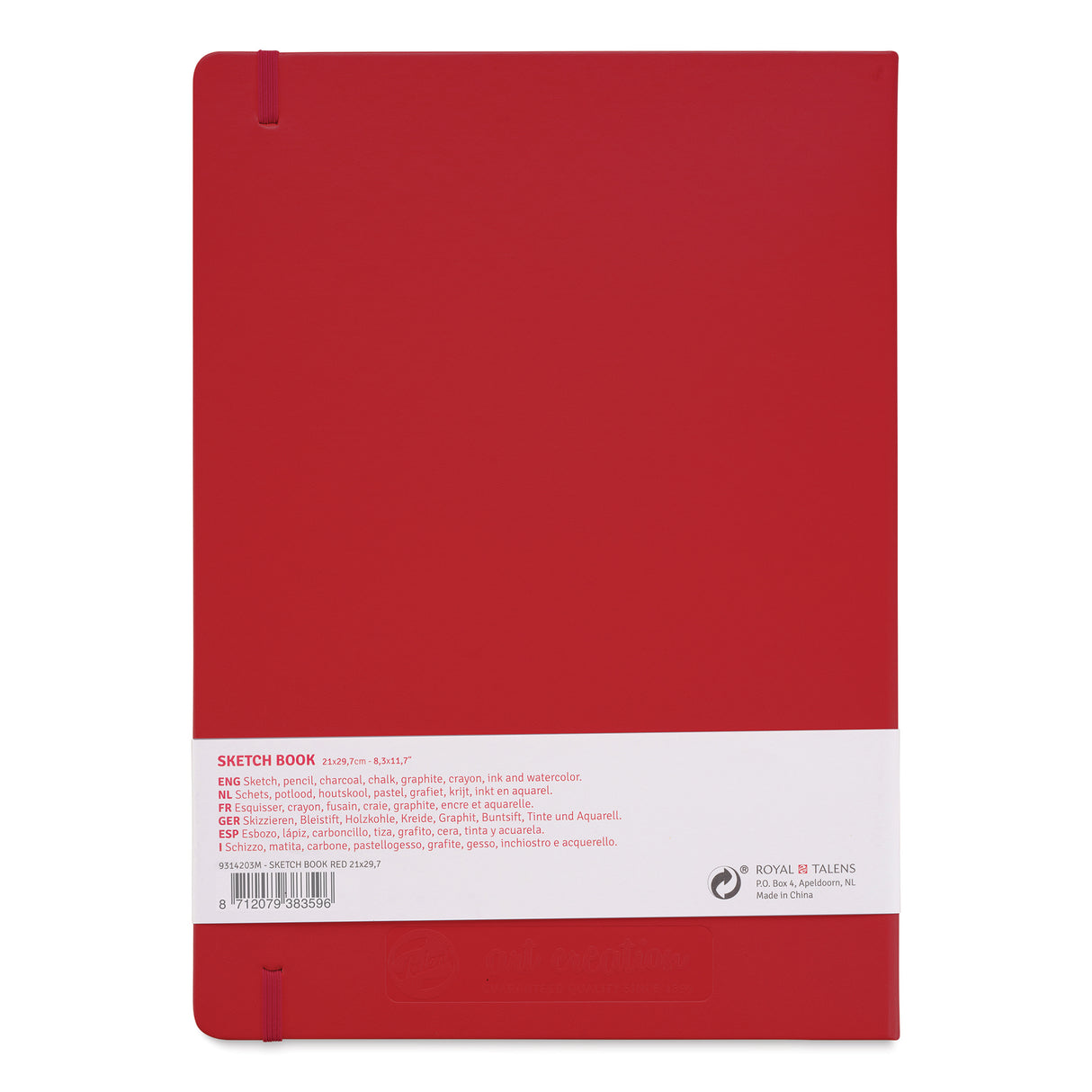 Cuaderno de bocetos 8,3" x 11,7" rojo