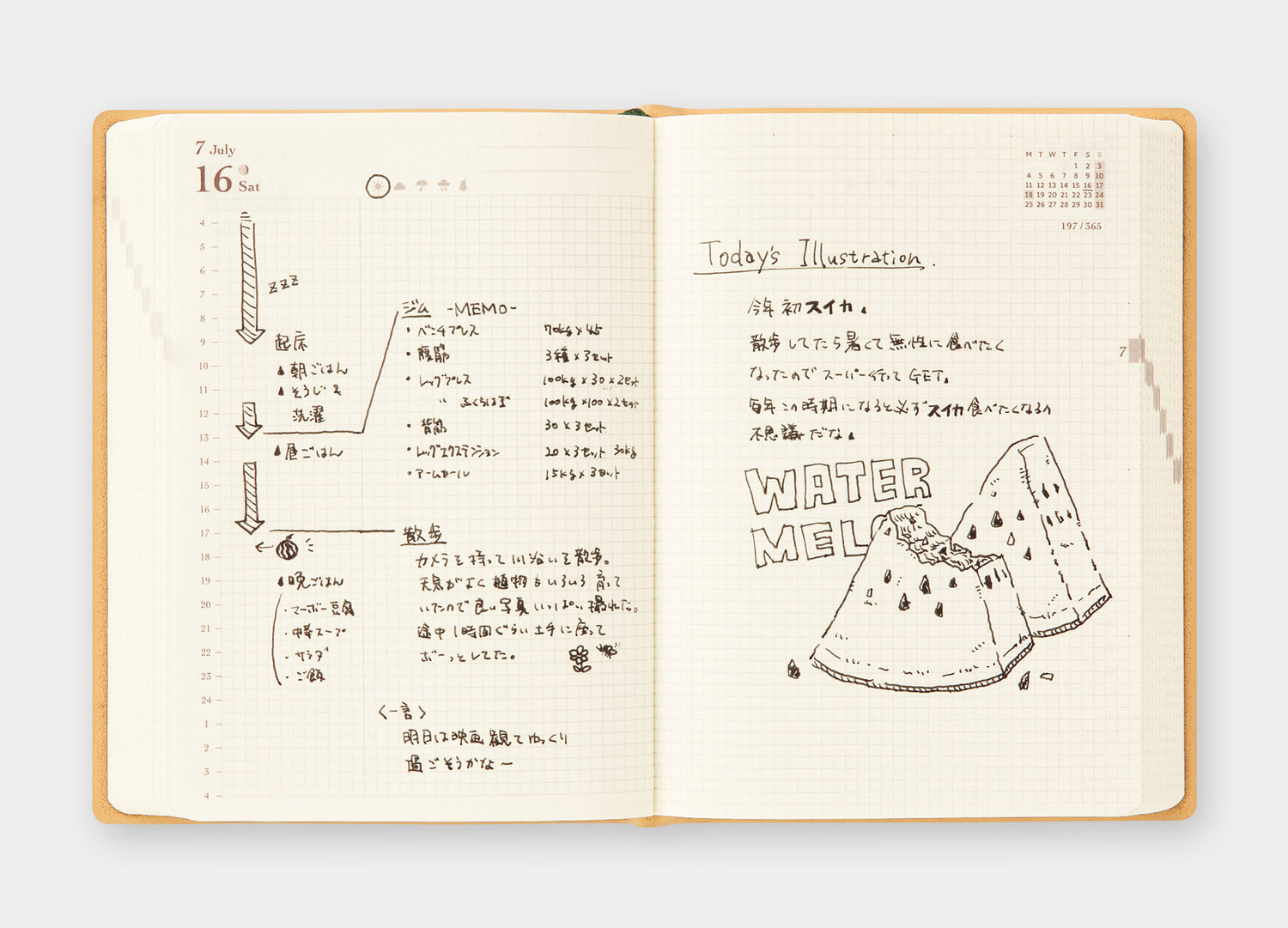 Midori Diary Hibino 2026 A6