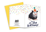 Smile! It's Your Birthday Opossum Birthday Greeting Card