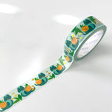 Snake with Lucky Oranges Gold Foil Washi Tape
