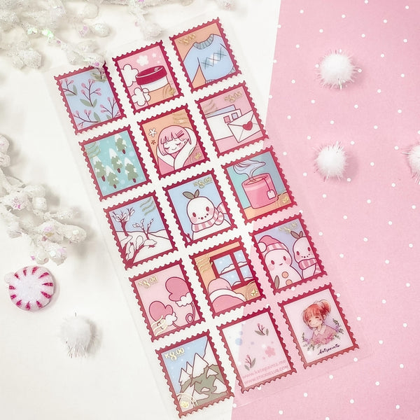 Snow Day Stamps Sticker Sheet
