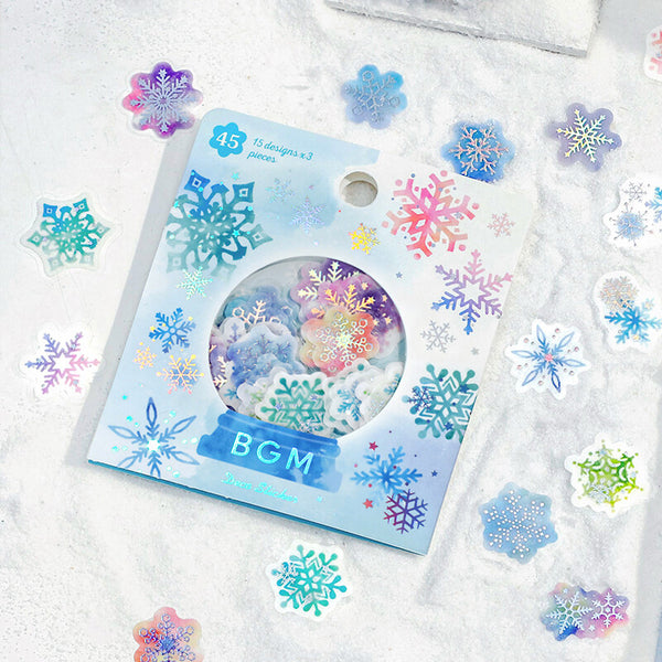 Snowflake Flake Sticker BGM