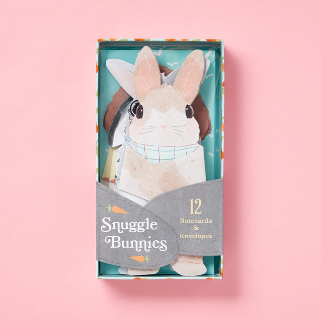 This adorable stationery lets you send your message wrapped up in a snuggly bunny hug! With folded hugging arms so the bunnies can sit up to be displayed, each of these 12 cute greeting cards and envelopes will send a big bunny snuggle to your friends and family. Perfect for hoppy occasions, springtime affections, Easter greetings, and any reason to send a long-distance hug.

VARIETY OF BUNNIES: This set includes four adorable bunny designs, appropriate for any occasion that requires a big hug, happy or sad