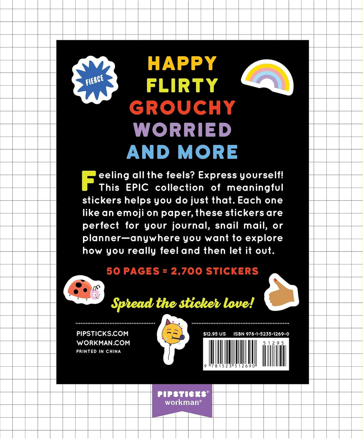 So. Many. Feelings Stickers. Pipsticks Sticker Book
