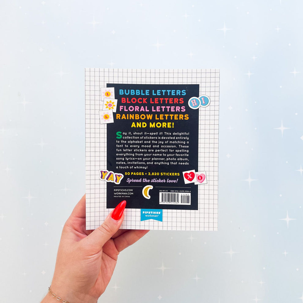 So. Many. Letter Stickers. Pipsticks Sticker Book