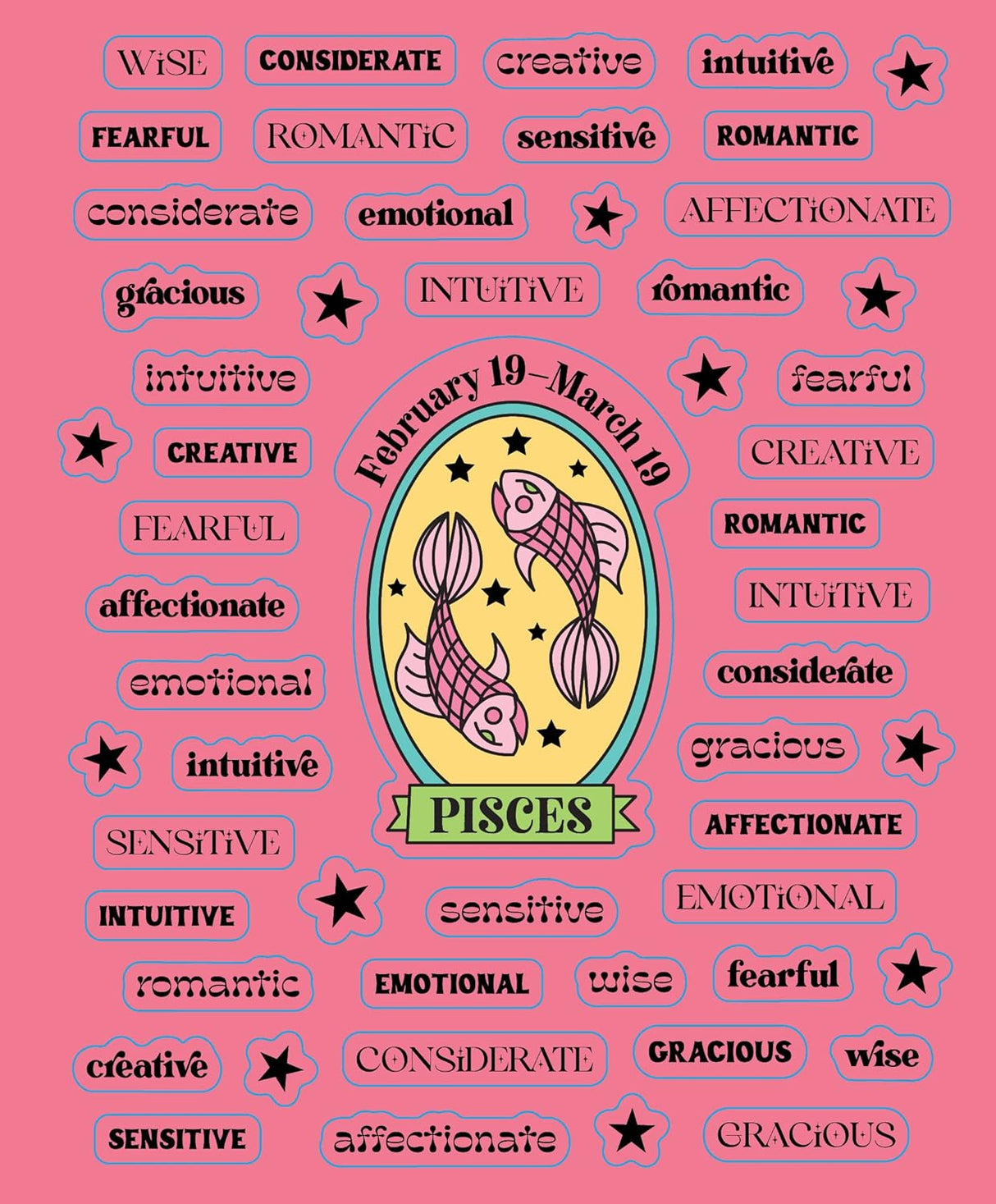 So. Many. Astrology Stickers. features 2,565 fun and trendy stickers that celebrate all zodiac signs. What's your zodiac sign? And how about your moon and rising signs? This magical sticker book will help you sticker all the things with your iconic personality traits (Aries = ambitious), empowering phrases (If you want it done right, ask a Taurus), and compatibility (Libra ♥ Gemini), plus cute symbols, constellations, and more. All perfect for decorating notes and birthday cards, planners, and journals.