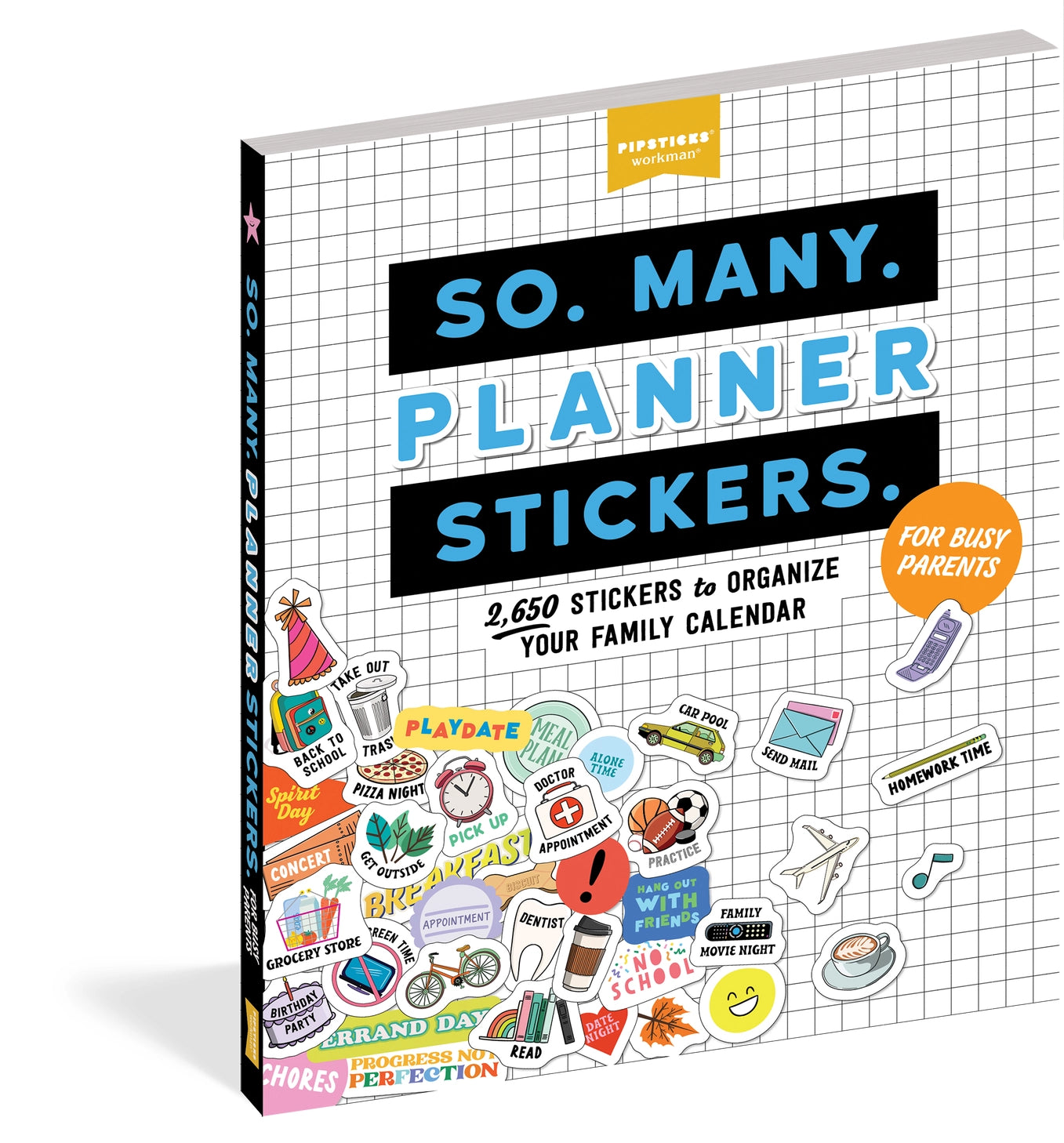Bring joy to your everyday planning with this full-color collection from the So. Many. Stickers. Series featuring 2,650 stickers that will keep your family calendar organized and up to date. It takes a lot of planning to lead a busy family!

This AWESOME collection of 2,650 fun and functional stickers is just the thing to help you keep everything straight. Use them on your planners and calendars to mark everything from sports practices to doctors' appointments, screen time to vacation days, playdates to piz