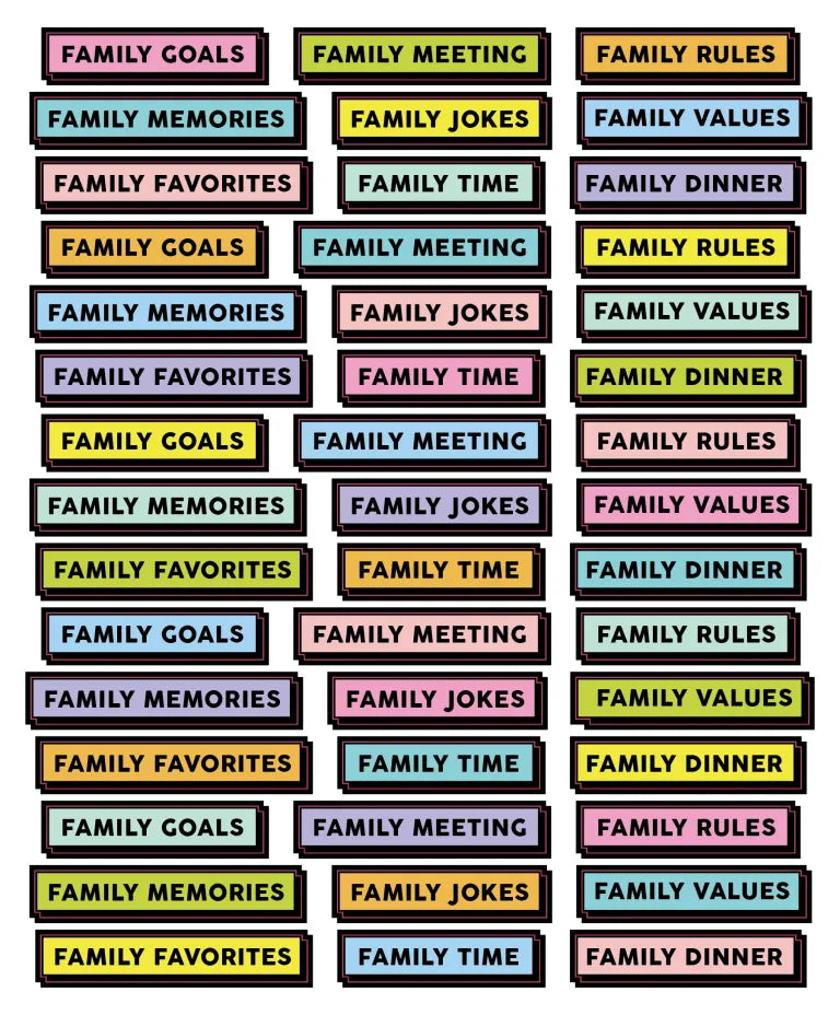 Bring joy to your everyday planning with this full-color collection from the So. Many. Stickers. Series featuring 2,650 stickers that will keep your family calendar organized and up to date. It takes a lot of planning to lead a busy family!

This AWESOME collection of 2,650 fun and functional stickers is just the thing to help you keep everything straight. Use them on your planners and calendars to mark everything from sports practices to doctors' appointments, screen time to vacation days, playdates to piz