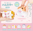 These adorable hamsters are made of soft vinyl (sofubi). Approximately 5.5cm tall.

Lineup (6 Variants):

Munching (Djungarian Hamster)
Murmuring (Golden Hamster)
Sleeping (Golden Hamster)
Sniffing (Pearl White Hamster)
Sniffing (Blue Sapphire Hamster)
Lying Down (Pudding Hamster)