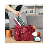 Your art is bold. Your bag should be too. The world's most loved art supply bag, pottery tool bag &amp; knitting project bag – backed by over 10,000 global artists!

✌️ 15 stunning colors ✌️

🌈 Over 30 Pockets Of Varying Sizes

🌈 Slanted Skinny Pockets : For your most-loved tools that beg for your attention (carving tools, knitting needles, crochet hooks

🌈&nbsp;Large Interior Storage + 2 interior pockets: Perfect for carrying glazes, knitting yarn, crochet supplies, and craft supplies

🌈 Phone &amp; Wa