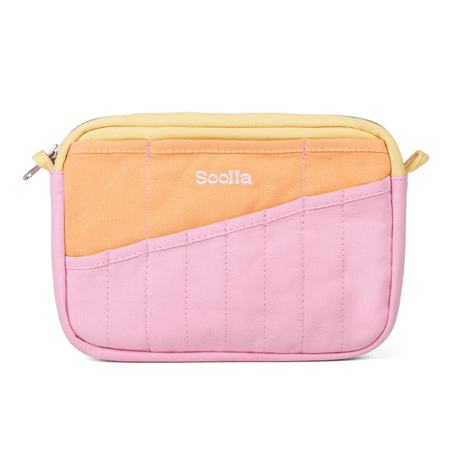 Front layout: 8 slanted pockets + 3 directly behind
Interior: Main compartment fits an A5 notebook; two open compartments on each wall
Back panel: 3 wide exterior pockets + one full-length slip pocket&nbsp;
Quick-drying duck canvas — sturdy, breathable, and machine-washable
Convertible design — hooks for your own strap or a Soolla strap (coming soon)&nbsp;
Structured silhouette — holds its shape even when lightly packed
Full-width YKK zipper — smooth and durable
Compact profile — fits inside larger bags or 