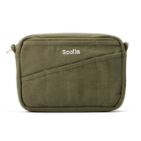 Features &amp; Specs

Front layout: 8 slanted pockets + 3 directly behind
Interior: Main compartment fits an A5 notebook; two open compartments on each wall
Back panel: 3 wide exterior pockets + one full-length slip pocket&nbsp;
Quick-drying duck canvas — sturdy, breathable, and machine-washable
Convertible design — hooks for your own strap or a Soolla strap (coming soon)&nbsp;
Structured silhouette — holds its shape even when lightly packed
Full-width YKK zipper — smooth and durable
Compact profile — fits 