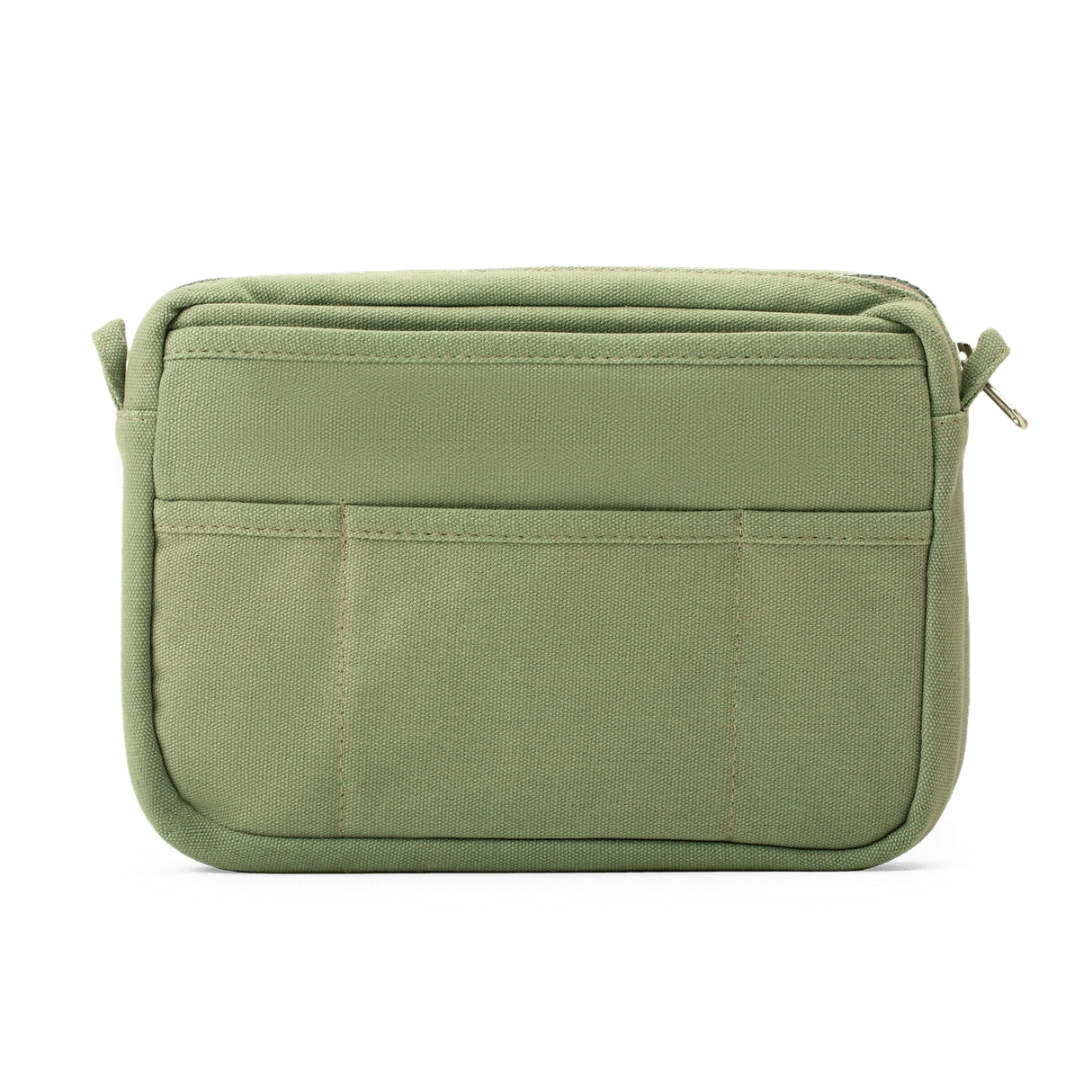 Features &amp; Specs

Front layout: 8 slanted pockets + 3 directly behind
Interior: Main compartment fits an A5 notebook; two open compartments on each wall
Back panel: 3 wide exterior pockets + one full-length slip pocket&nbsp;
Quick-drying duck canvas — sturdy, breathable, and machine-washable
Convertible design — hooks for your own strap or a Soolla strap (coming soon)&nbsp;
Structured silhouette — holds its shape even when lightly packed
Full-width YKK zipper — smooth and durable
Compact profile — fits 