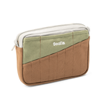 Features &amp; Specs

Front layout: 8 slanted pockets + 3 directly behind
Interior: Main compartment fits an A5 notebook; two open compartments on each wall
Back panel: 3 wide exterior pockets + one full-length slip pocket&nbsp;
Quick-drying duck canvas — sturdy, breathable, and machine-washable
Convertible design — hooks for your own strap or a Soolla strap (coming soon)&nbsp;
Structured silhouette — holds its shape even when lightly packed
Full-width YKK zipper — smooth and durable
Compact profile — fits 