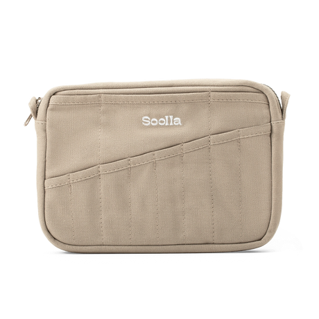 Features &amp; Specs

Front layout: 8 slanted pockets + 3 directly behind
Interior: Main compartment fits an A5 notebook; two open compartments on each wall
Back panel: 3 wide exterior pockets + one full-length slip pocket&nbsp;
Quick-drying duck canvas — sturdy, breathable, and machine-washable
Convertible design — hooks for your own strap or a Soolla strap (coming soon)&nbsp;
Structured silhouette — holds its shape even when lightly packed
Full-width YKK zipper — smooth and durable
Compact profile — fits 