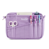 A compact carry-all pouch for artists, makers, and stationary lovers who appreciate a little order in their chaos. Structured enough to hold its form, soft enough to fit anywhere, and fully machine-washable for the days that get a little messy — your tools, pens, and creative essentials stay safe, visible, and ready wherever you go.

Inside, 20 pockets make space for art supplies, stationary essentials, and an A5 notebook, all secured by a smooth YKK zipper. Sized to fit within larger bags or carry on its o