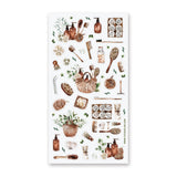 Hoja de calcomanías para un día de spa