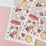 Cherry Rabbit Space Adventure Sticker