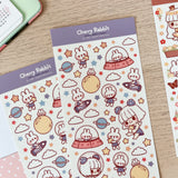 Cherry Rabbit Space Adventure Sticker