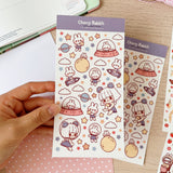 Cherry Rabbit Space Adventure Sticker