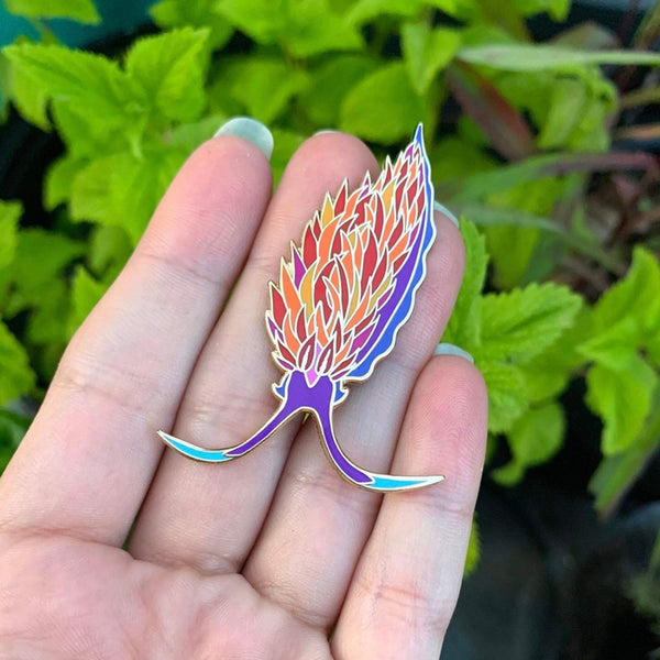 Spanish Shawl Nudibranch Enamel Pin 25 To Charity