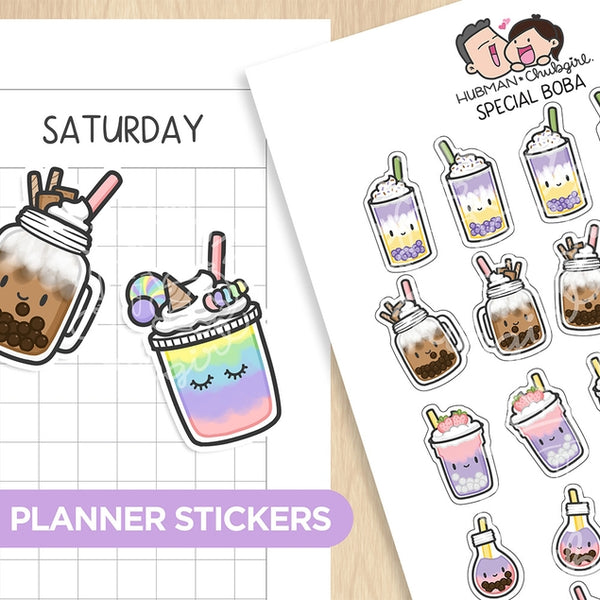 Special Boba Planner Stickers