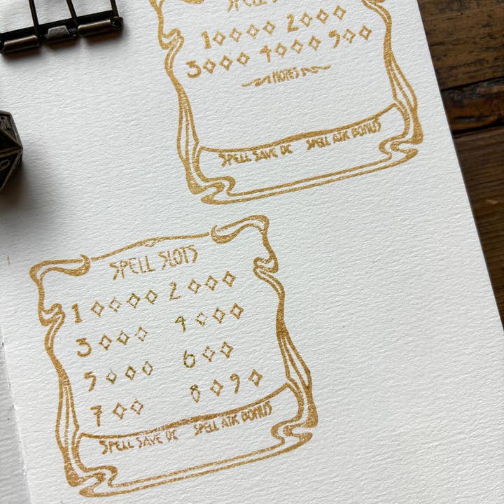 Spell Slot Rubber Stamp For Dnd Full Caster
