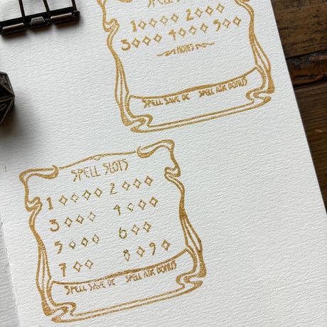 Spell Slot Rubber Stamp For Dnd Full Caster
