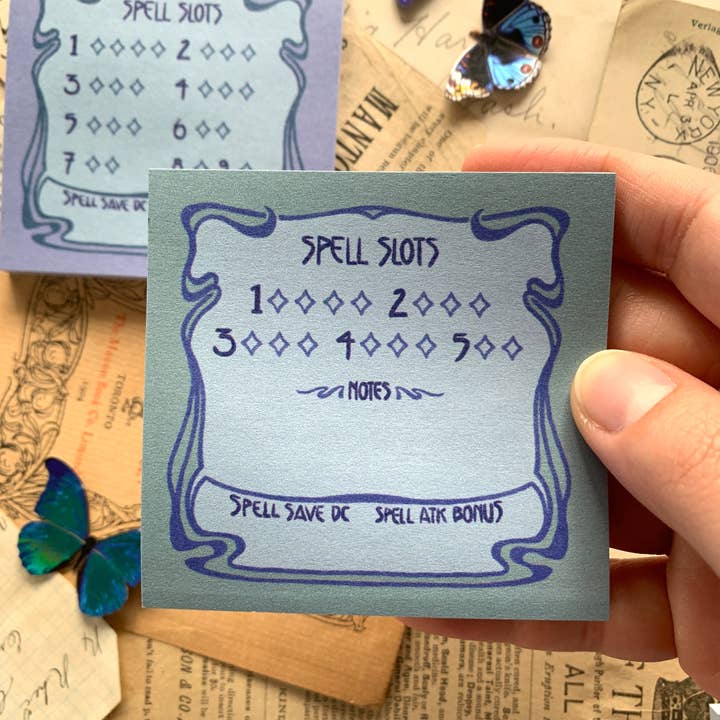 The Creeping Moon - Spell Slot Sticky Note For Dnd Half Caster