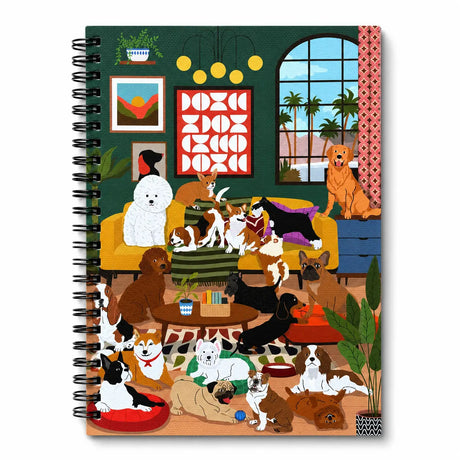 A cheerful, everyday notebook designed to brighten your workspace and spark creativity. Whether you’re journaling, planning, doodling, or organizing your day, it’s a delightful companion for home, school, or the office.

A-5 Spiral Notebook
5 3/4" x 8 1/4"
Sturdy double-spiral binding
Heavy Cover Stock with 3 layers of 400 gsm
160 ruled pages
Natural white text paper