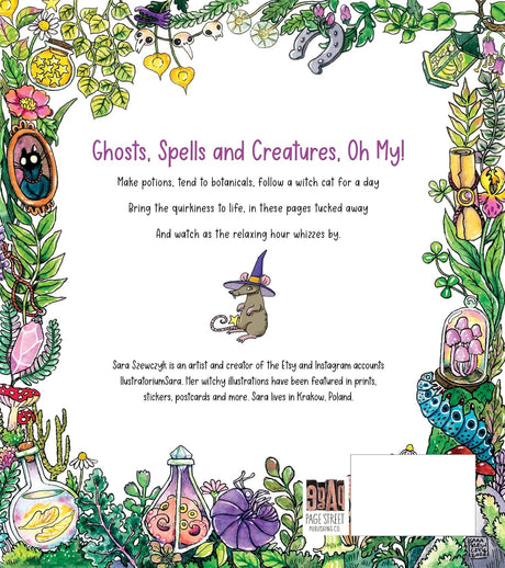 Sara Szewczyk Spooky Coloring Book: Creepy Cute Illustrations For Witches