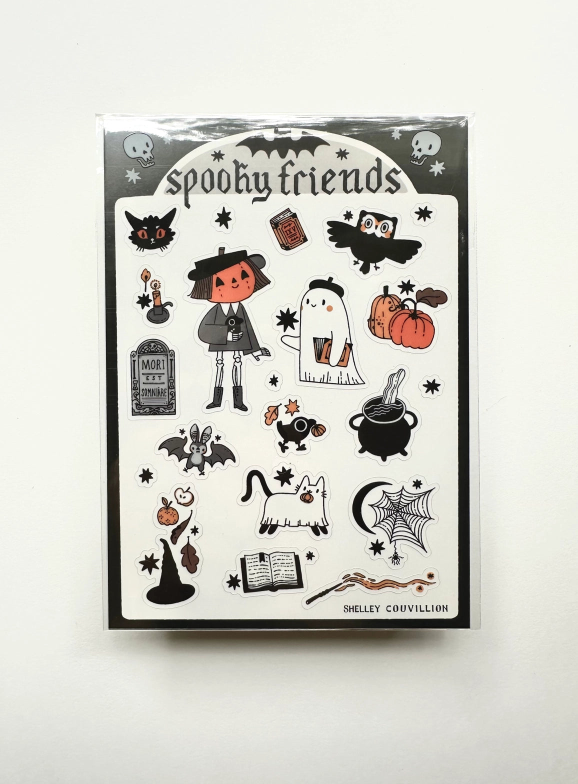 The Spooky Friends sticker sheet has illustrations by Shelley Couvillion. I draw everything myself! No AI here. This set pairs perfectly with the Pumpkin and Spice stamp washi tape. Perfect for journaling, especially for those of us with a goth or fantasy or dark academia aesthetic. Or maybe if you just love Halloween all year long. Spooky Cute humans assemble!
