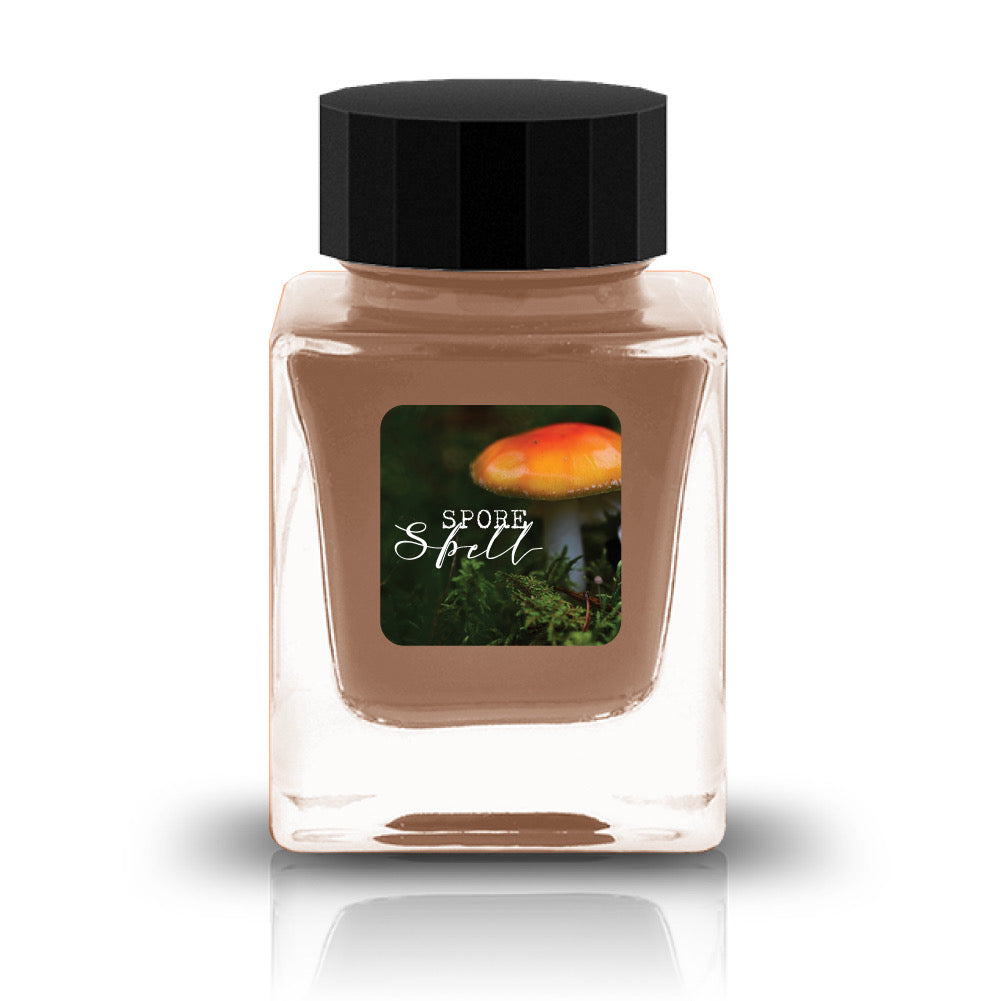Earthy, mysterious, and full of hidden surprises, Spore Spell begins as a soft mushroom brown before unveiling moody olive-green undertones and rich coppery shading. The complex color variation creates an organic, almost living appearance on the page, with every letter revealing new depths and textures. Both grounding and magical, Spore Spell brings the enchantment of an autumn forest to every pen stroke.