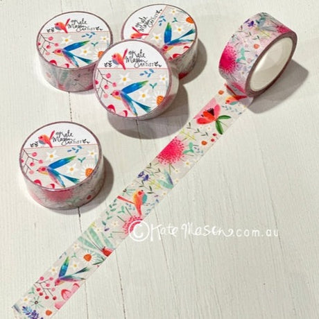 Spring Floral White Washi Tape