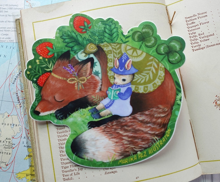 Pegatina con el hechizo de la primavera