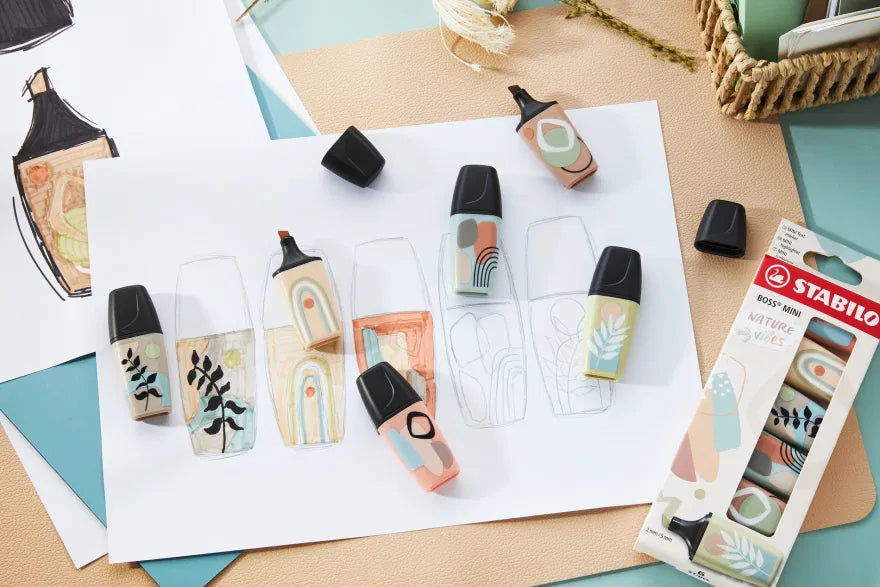 Highlighter STABILO BOSS MINI Naturevibes - Pack of 6