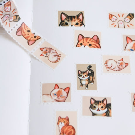 Tabby Cats Stamp Washi Tape Thousand Skies