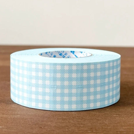 Label stickers with Stamp Marche original designs.&nbsp;These are stickers originally for price tag applicators,now featuring a gingham check pattern!&nbsp;They can also be used to seal letters and envelopes, or as decorative materials for your planner. Fold them in half to use as index stickers or write or stamp them. Each pack contains 1,000 stickers with the same design, making them ideal for daily use or sharing.

Product Size: Approx. 55 x 21.6 mm in diameter.
Sticker Size (Single Piece): Approx. 12.0 
