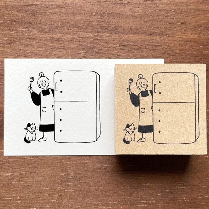 

Bring a touch of charm to your journaling with this adorable Peppoko wooden stamp from Stamp Marche. &nbsp;Featuring a cute refrigerator illustration, this stamp is perfect for decorating planners, diaries, scrapbooks, recipe journals, or everyday notes.


Each stamp is crafted with a solid wooden mount and high‑quality rubber, giving you crisp, clean impressions every time.&nbsp;



Stamp size: approx. 45 mm (H) x 45 mm (W)