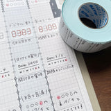 Stamp Marche Planner Label Sticker Roll - Date and Days of the Week Roll of date labels on a planner with Japanese text