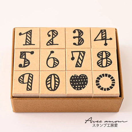 Stamp Studio Avec Amour Ai Number Stamp - Heart