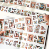 Love butterflies? Obsessed with vintage stamps? This one’s for you. Our Stamped Wings Washi Tape Sticker Set brings together dreamy butterflies, delicate florals, and charming postal vibes — all wrapped up in a washi tape that peels off like stickers! Perfect for decorating letters, journals, planners, or anything else that could use a flutter of whimsy and a sprinkle of nostalgia.

Brand: WT (The Washi Tape Shop)
3 piece washi sticker set
Width: 40mm x 1; 50mm x 1; 60mm x 1
Length: 5 meters