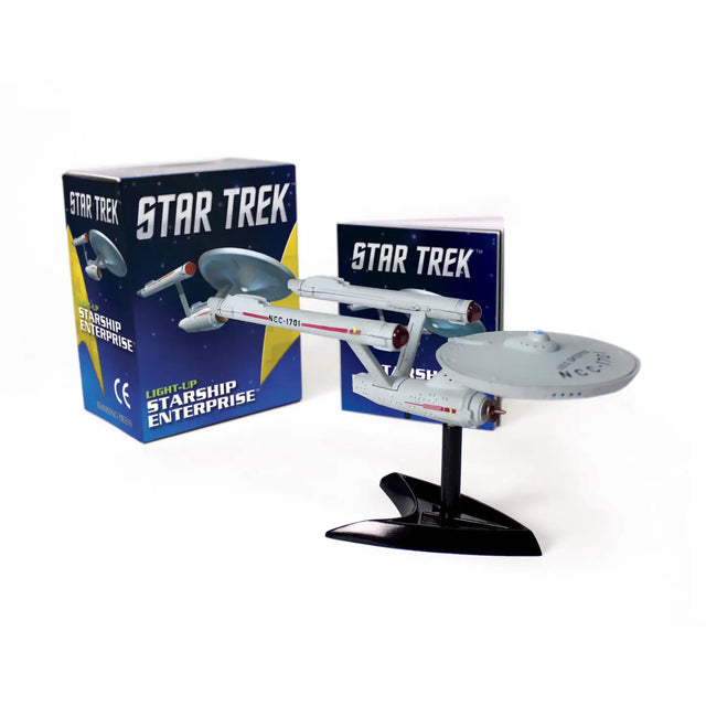 Star Trek fans and collectors will love this one-of-a-kind, mini-size collectible light-up Starship Enterprise. The Starship Enterprise from the original Star Trek served as the home and vehicle of exploration for 430 crewmen.