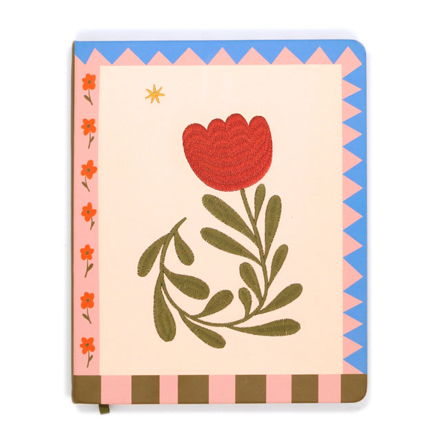 Star Tulip Embroidered Medium Hardcover Sketchbook