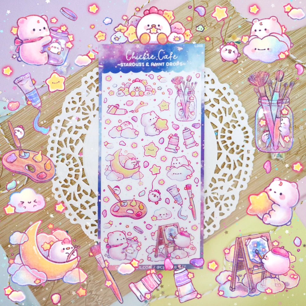 These stickers are perfect for decorating your personal belongings, journals, planners, penpal letters, or something you can stare at all day...basically, anything you want as long as it makes you happy

Details

Handmade
Star Holographic Vinyl
Vinyl: UV Resistant, Waterproof, Weatherproof, Tearproof, Scratchproof
Advised using tweezers for easy removable of stickers&nbsp;
Dimension: 3" x 6.5" (Large)&nbsp;