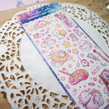 These stickers are perfect for decorating your personal belongings, journals, planners, penpal letters, or something you can stare at all day...basically, anything you want as long as it makes you happy

Details

Handmade
Star Holographic Vinyl
Vinyl: UV Resistant, Waterproof, Weatherproof, Tearproof, Scratchproof
Advised using tweezers for easy removable of stickers&nbsp;
Dimension: 3" x 6.5" (Large)&nbsp;