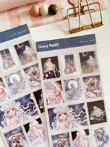 Cherry Rabbit Starry Night II Sticker Sheet
