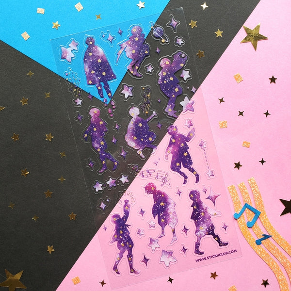 Starry Silhouettes Sticker Sheet