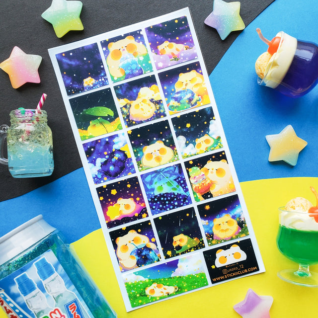 🐻🌌 Check out @utoto_12’s cosmic buddy just chillin’ in the stars! This relaxed giant floof is totally living their best life — catching z’s under the stars and snacking on all the space treats. Their whole vibe is just pure stardust magic! And honestly our inspiration on what we aspire to be.